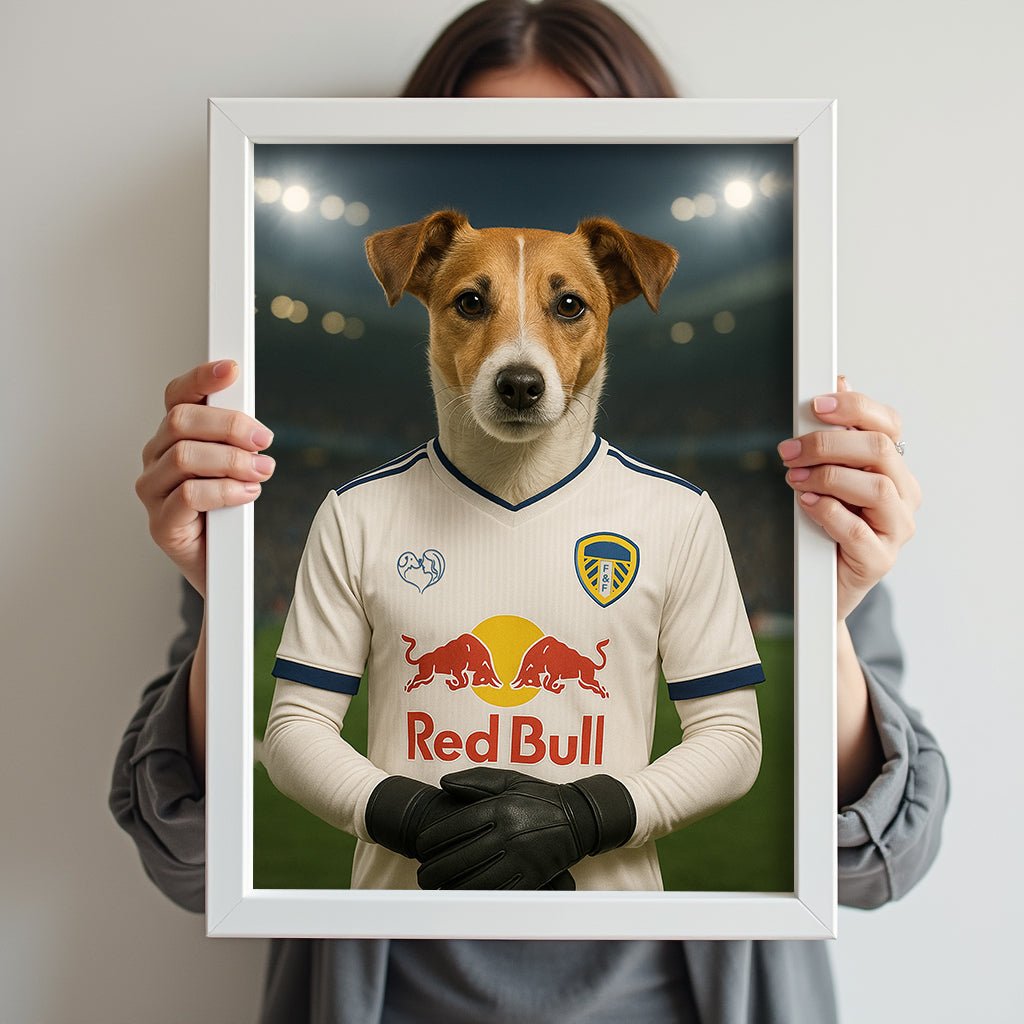 Custom Leeds United Pet Portrait - Pet Sports Theme - 1 Pet - Furr and Family