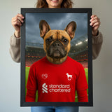 Custom Liverpool Pet Portrait - Pet Sports Theme - 1 Pet - Furr and Family