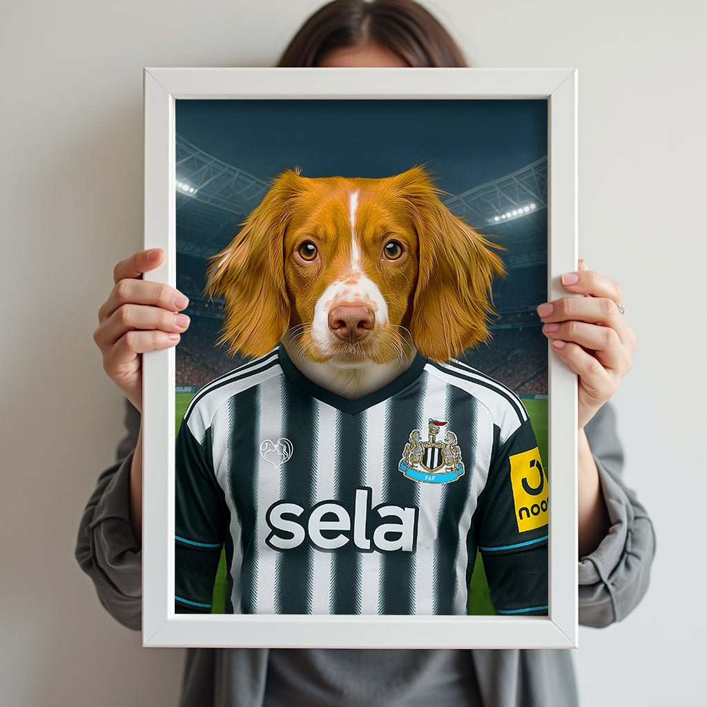 Custom Newcastle United Pet Portrait - Pet Sports Theme - 1 Pet - Furr and Family