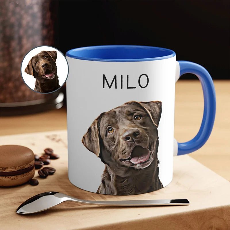 Custom Pet Color Mug - Pet Photo + Name - 1 Pet - Furr and Family