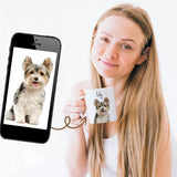 Custom Pet Mug – Personalized Dog & Cat Portrait Coffee Cup with Pet Name