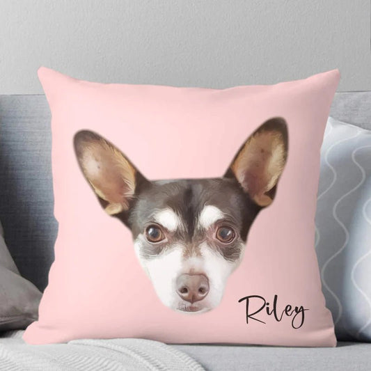 Custom Pet Face Oil Painting Square Pillow - 1 Pet - Furr and Family