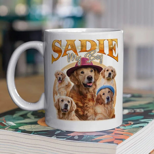 Custom Pet Face Vintage Mug Custom Pet Photo Coffee Mug - 1 Pet - Furr and Family