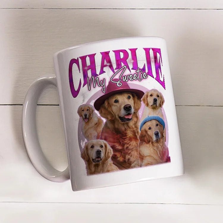 Custom Pet Face Vintage Mug Custom Pet Photo Coffee Mug - 1 Pet - Furr and Family