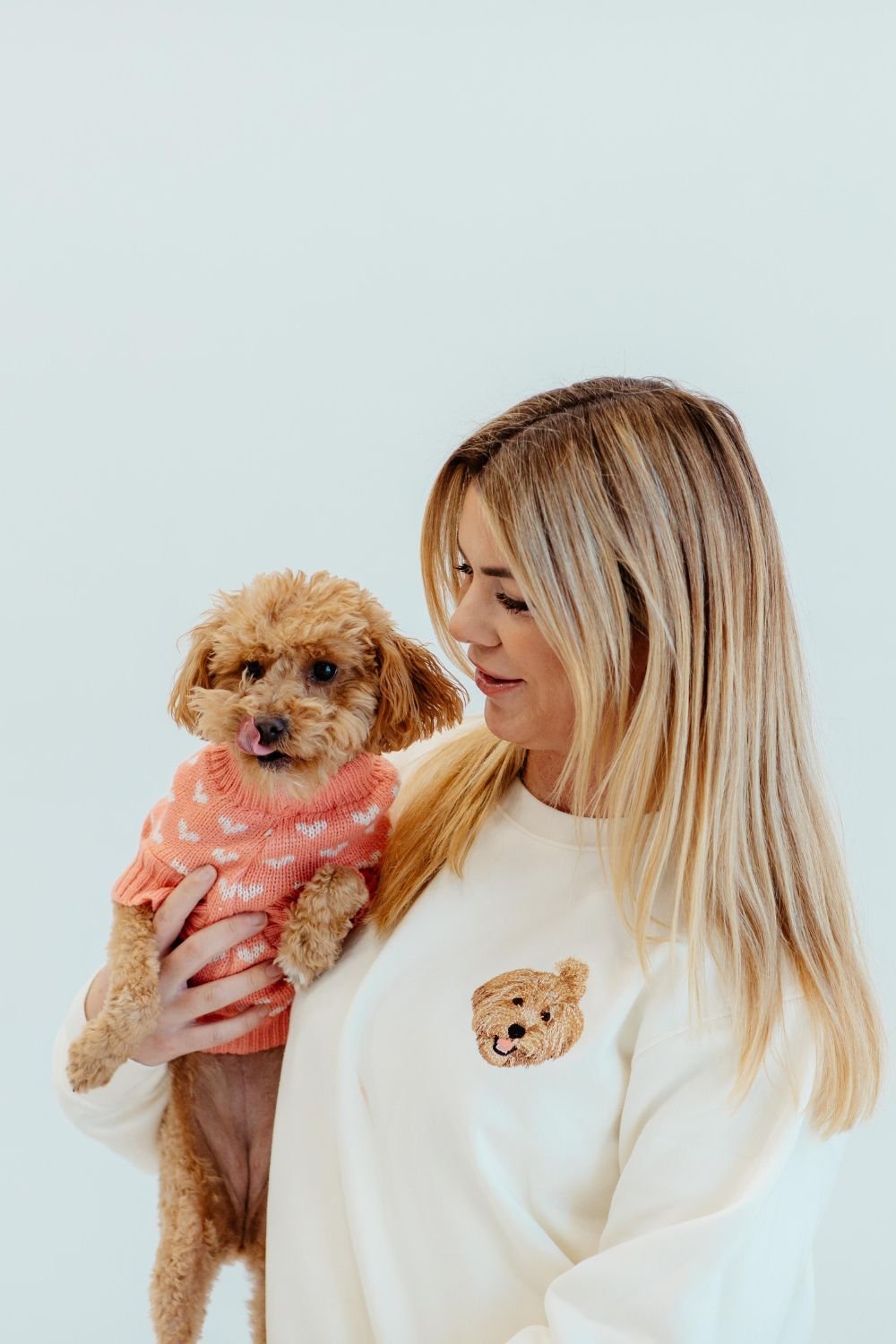 Custom Pet Head Embroidered Mom & Dad Tshirts - Sweatshirts & Hoodies - Hoodie - 1 Pet - Furr and Family