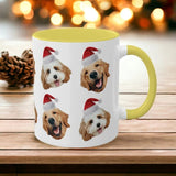 Custom Pet Mug Christmas Personalized Pet Face with a Christmas Hat Mug - 1 Pet - Furr and Family