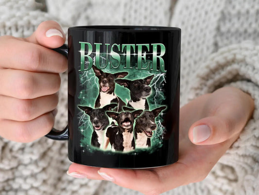 Custom Pet Mug in Vintage Style Coffee Mug - 1 Pet - Furr and Family