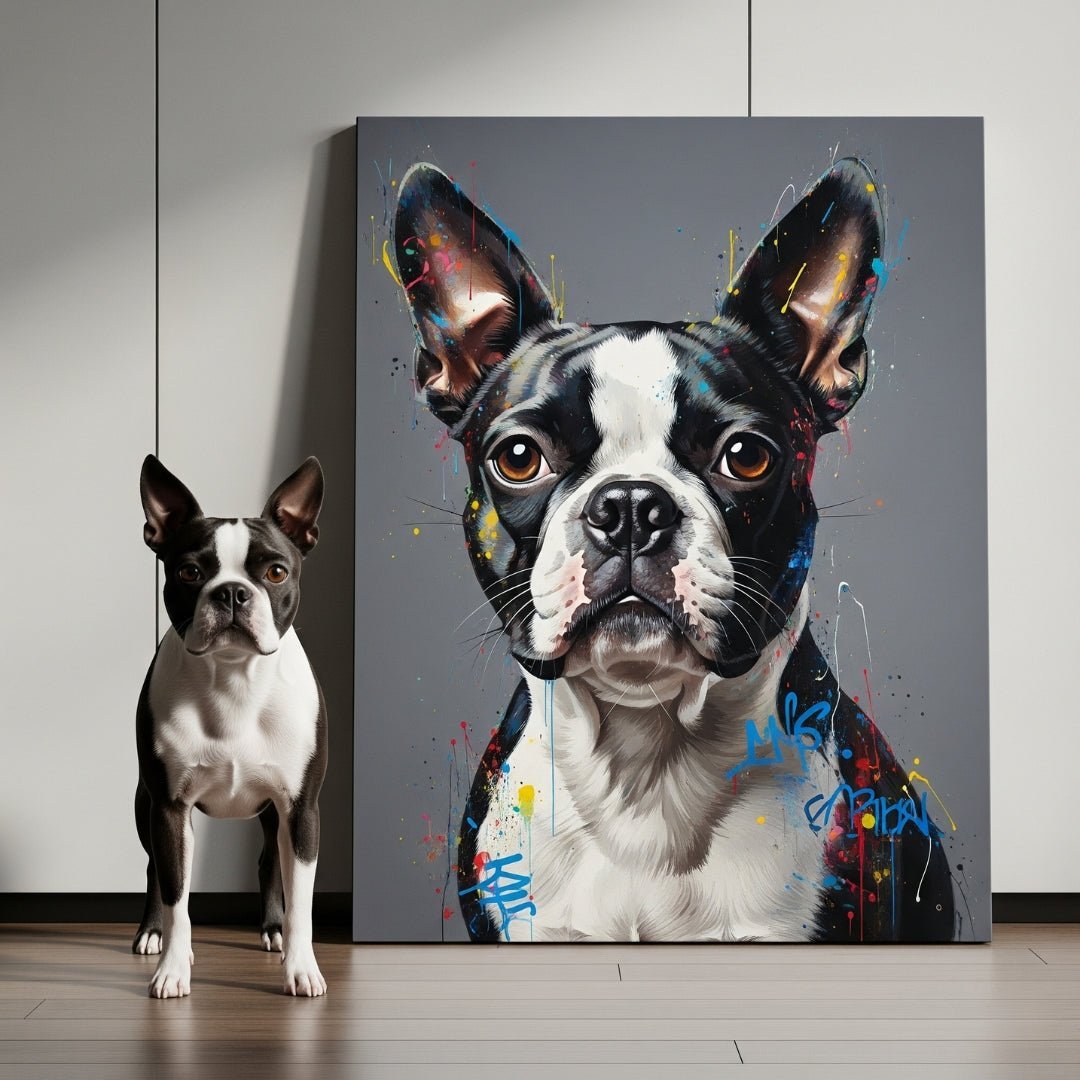 Custom Pet Portrait - Classic Contemporary Style - Classic Contemporary Style - 1 Pet - Furr and Family