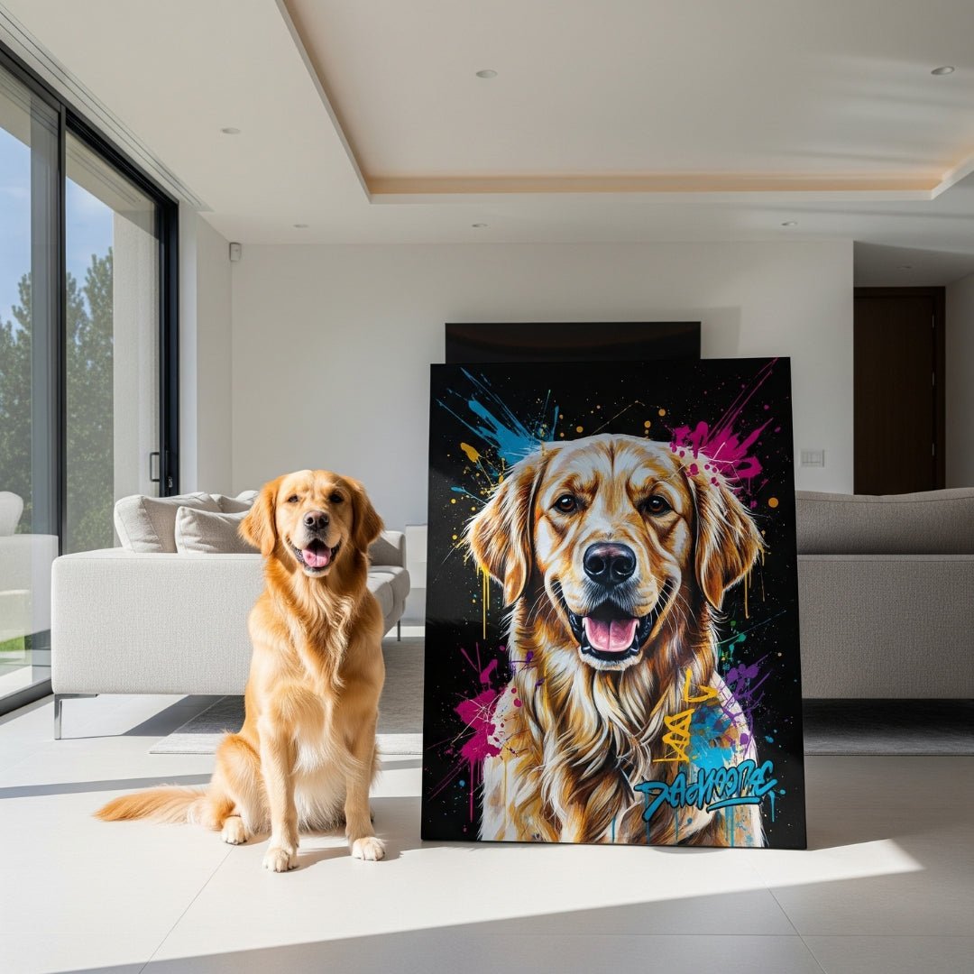 Custom Pet Portrait - Classic Contemporary Style - Classic Contemporary Style - 1 Pet - Furr and Family