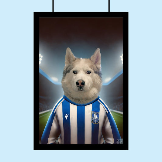 Custom Pet Portrait in Football Jersey – Personalized Sports Pet Art - 1 Pet - Furr and Family