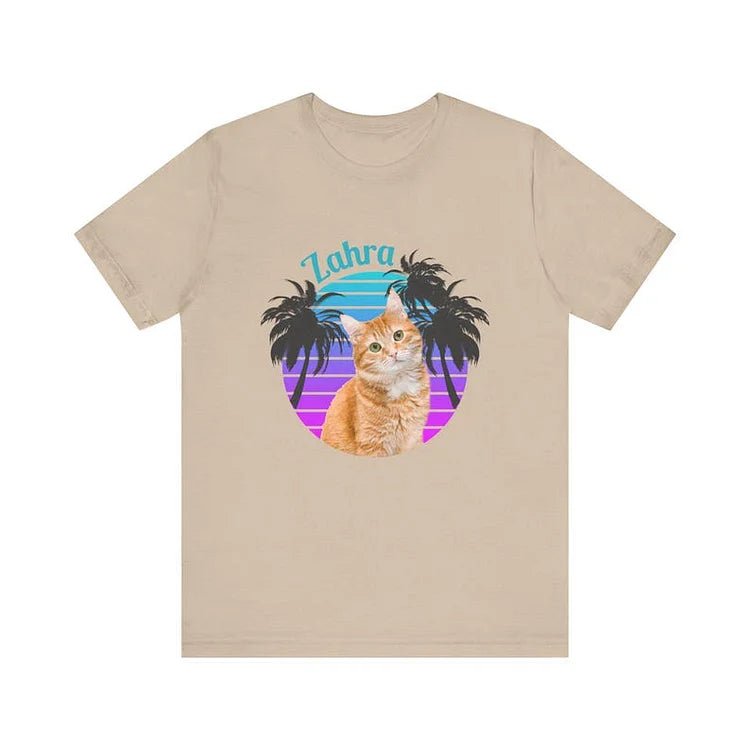 Custom Retro Pet T-shirt – Personalized Cat or Dog Shirt with Photo, Vintage Style for Retro Lovers - Vintage Print Apparel - 1 Pet - Furr and Family