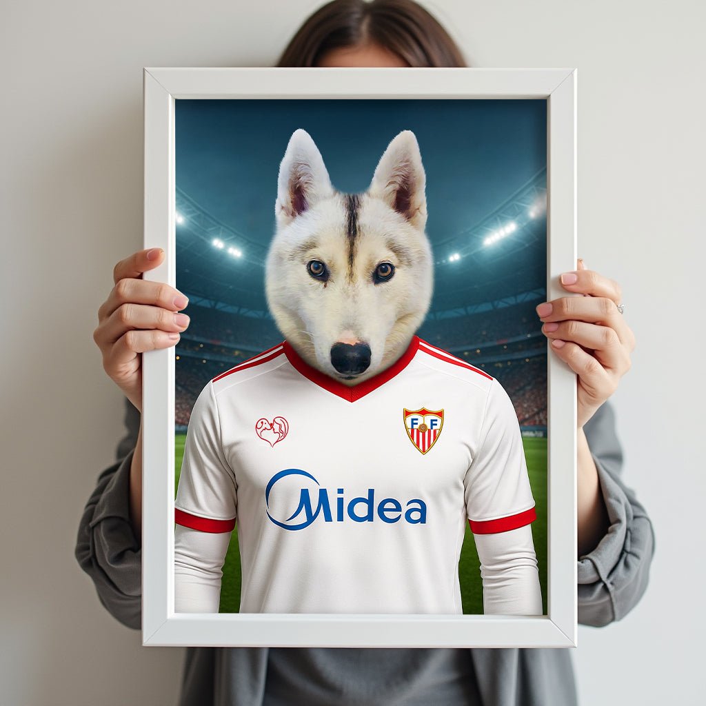 Custom Sevilla FC Pet Portrait - Pet Sports Theme - 1 Pet - Furr and Family
