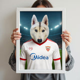 Custom Sevilla FC Pet Portrait - Pet Sports Theme - 1 Pet - Furr and Family