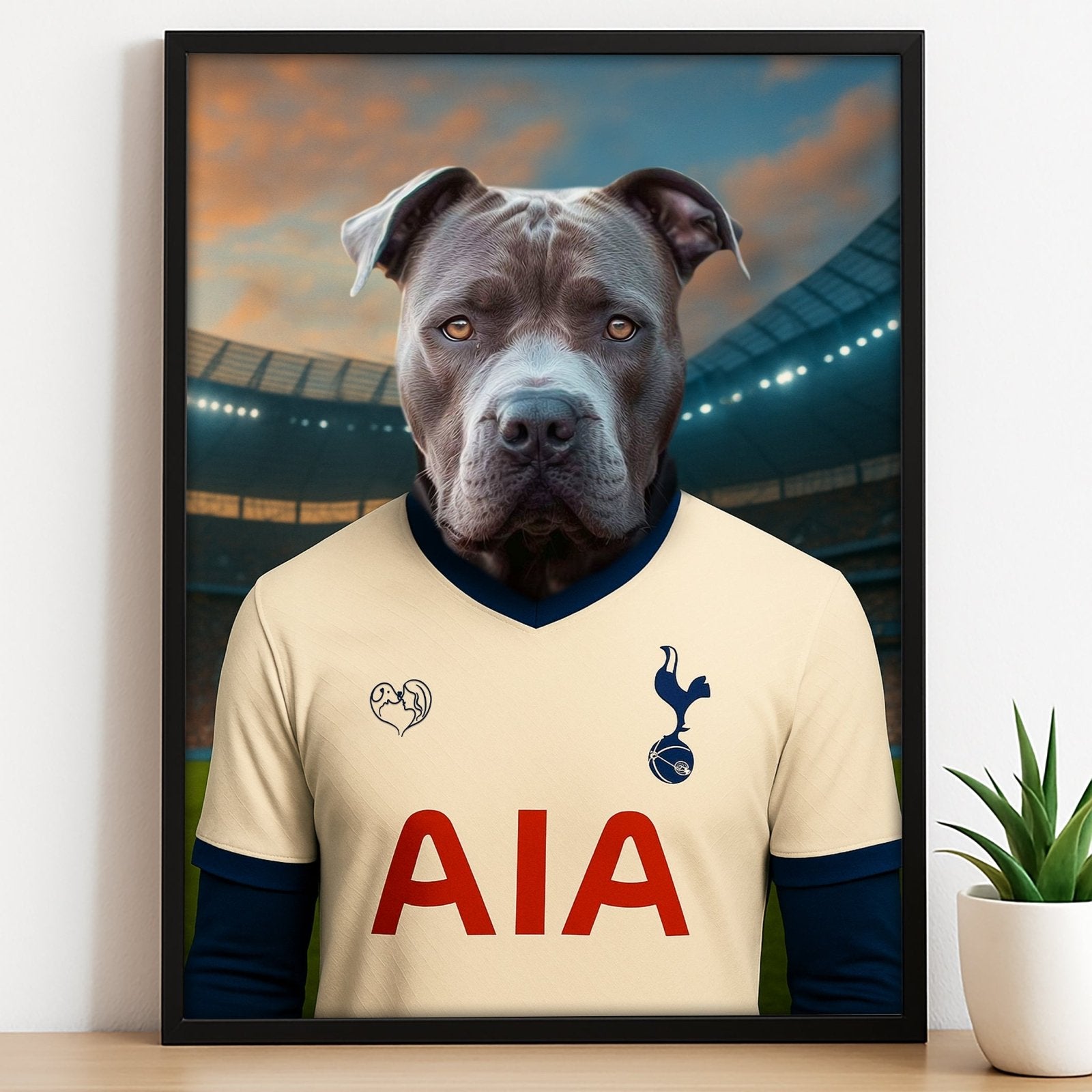 Custom Tottenham Hotspur Pet Portrait - Pet Sports Theme - 1 Pet - Furr and Family