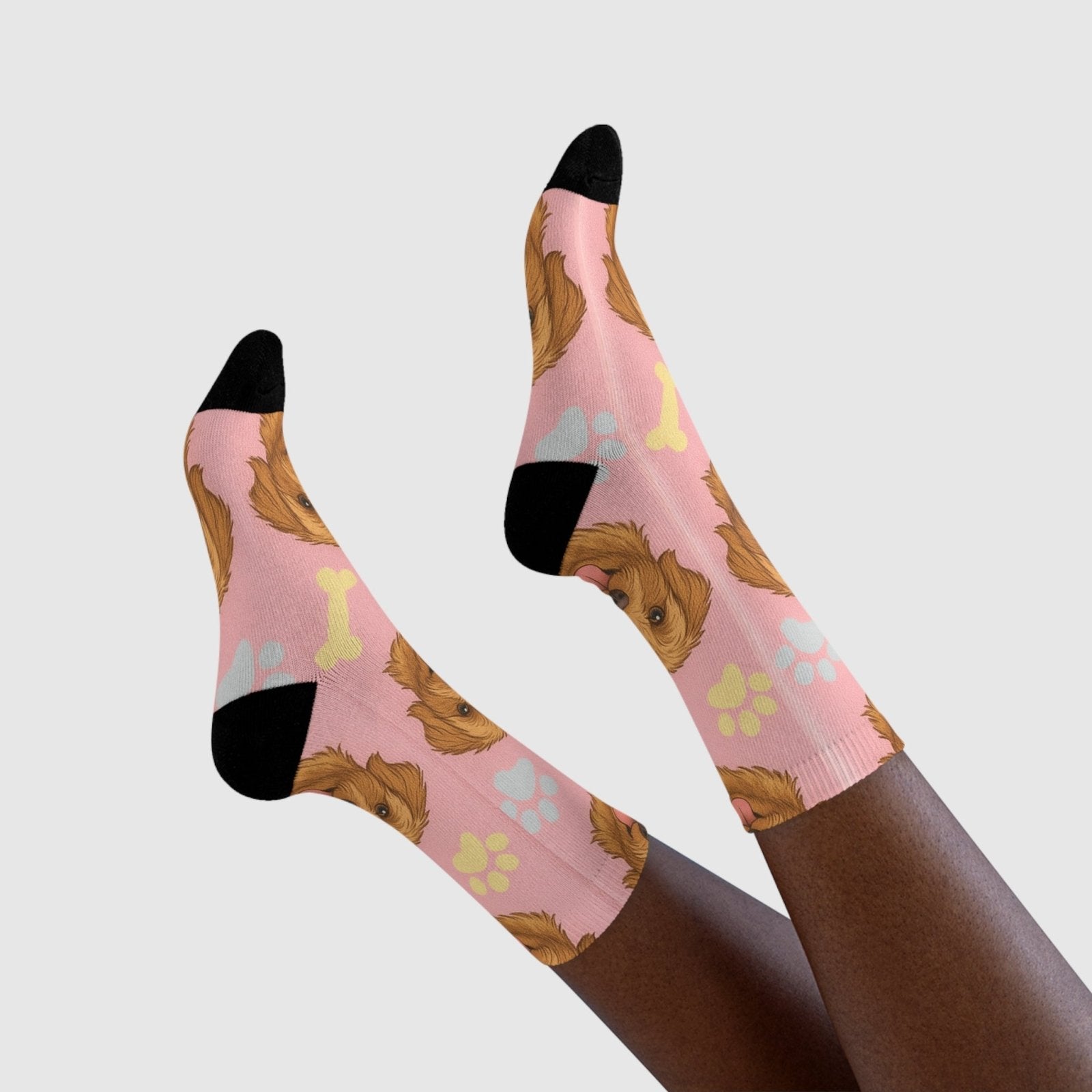 Cute Dog Pattern Crew Socks | Pet Lover Gift | Fun & Comfortable Socks - Socks - Birthday Gift Socks - Furr and Family