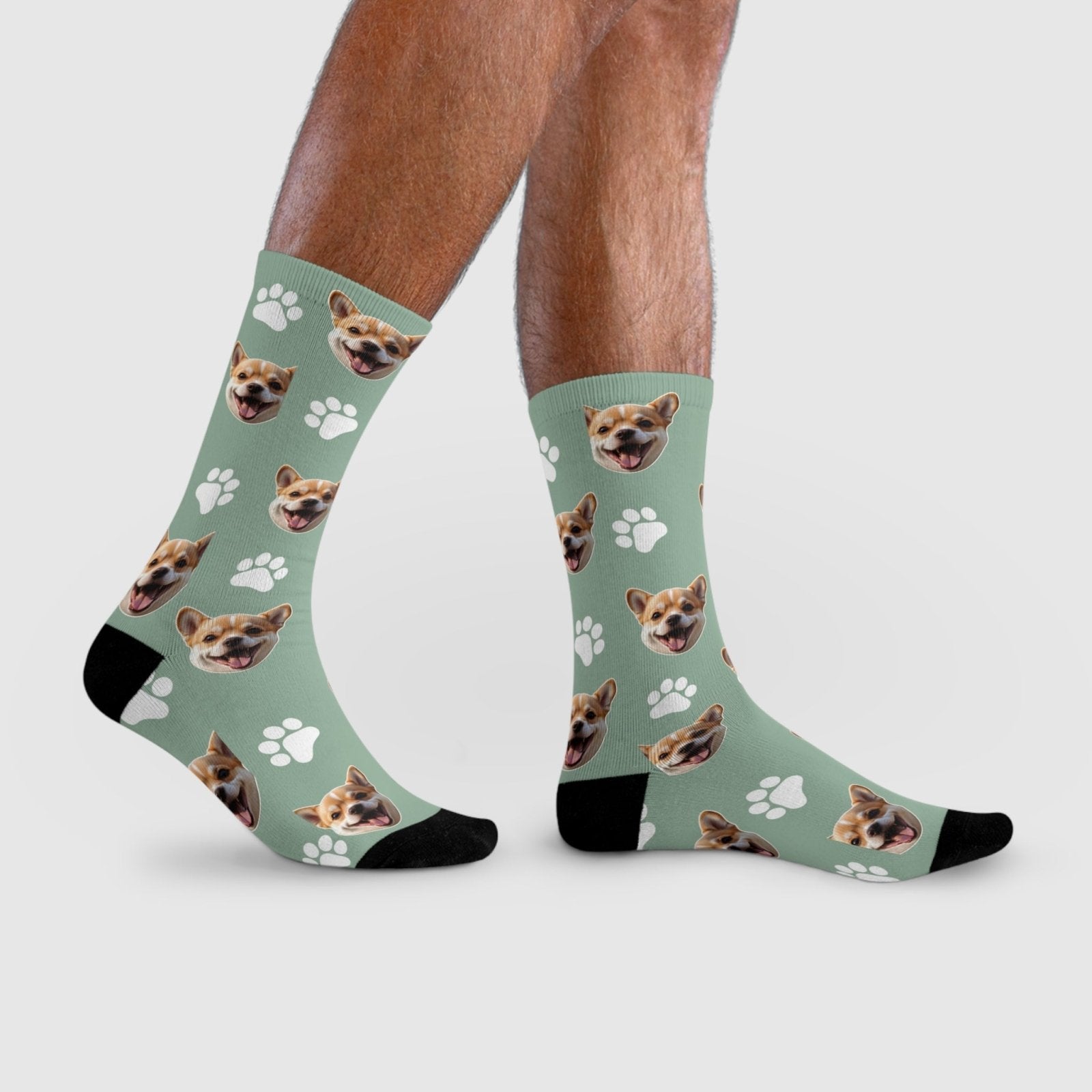 Cute Dog Pattern Crew Socks | Pet Lover Gift | Fun & Comfortable Socks - Socks - Birthday Gift Socks - Furr and Family