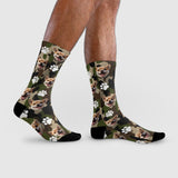 Cute Dog Pattern Crew Socks | Pet Lover Gift | Fun & Comfortable Socks - Socks - Birthday Gift Socks - Furr and Family