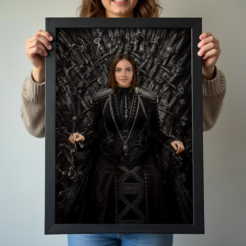 Dark Royal Queen Iron Throne Painting - Human Portrait - Female - Furr and Family