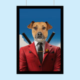 Dead Pool IN Suite - Custom Pet Portrait - 1 Pet - Furr and Family