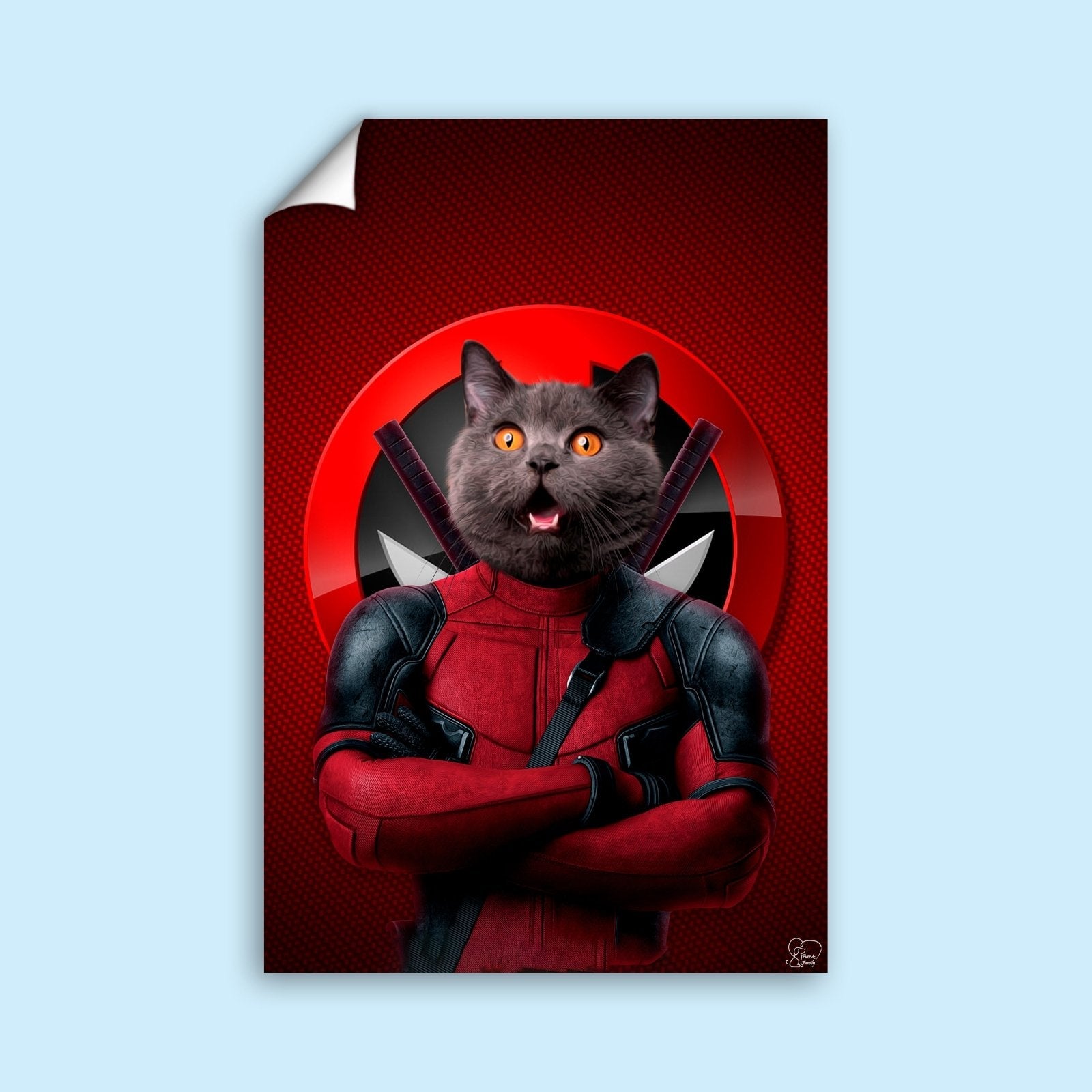 Deadpool - Custom Pet Portrait - 1 Pet - Furr and Family
