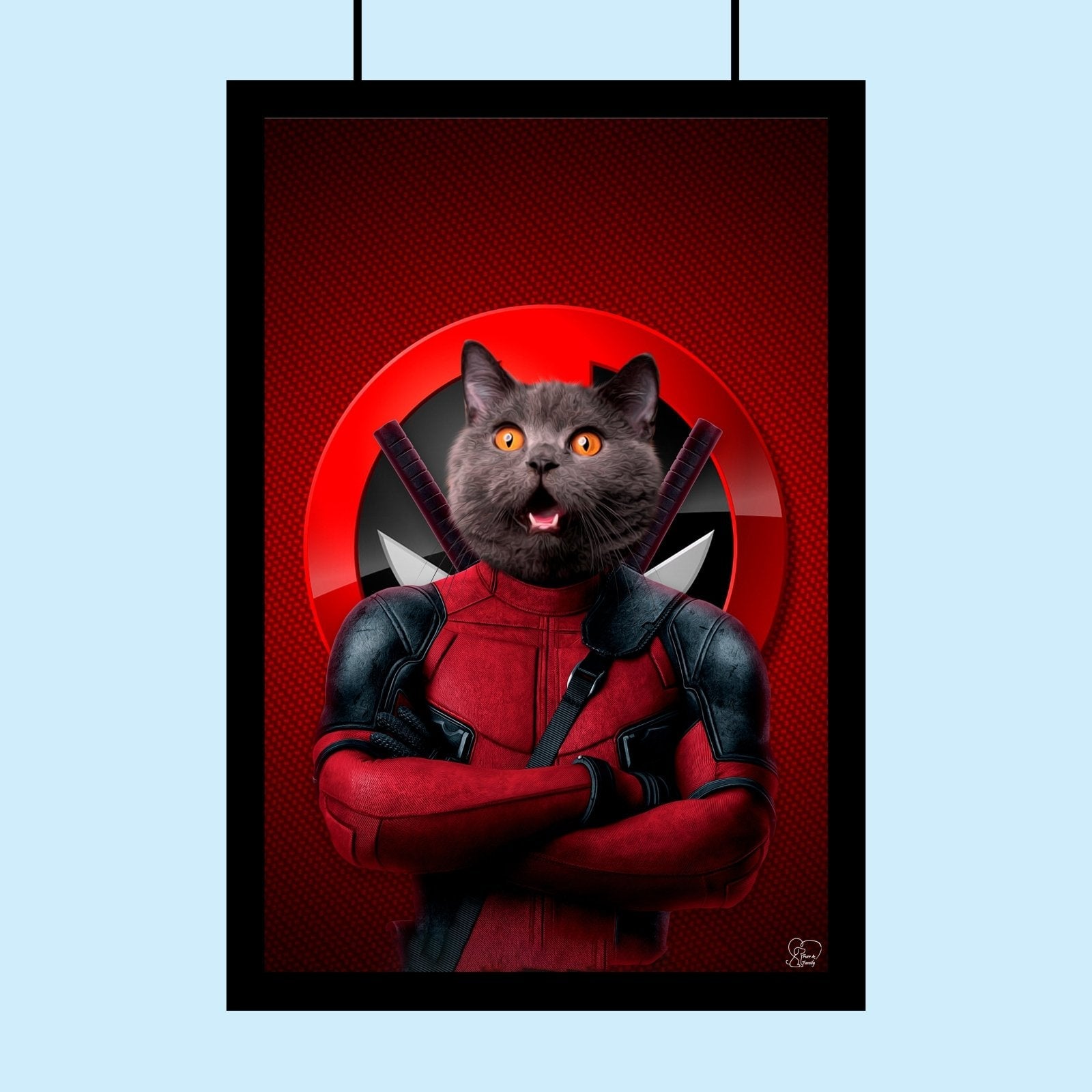 Deadpool - Custom Pet Portrait - 1 Pet - Furr and Family