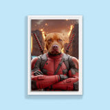 DeadPool Paw – Custom Pet Portrait - 1 Pet - Furr and Family