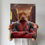 DeadPool Paw – Custom Pet Portrait - 1 Pet - Furr and Family