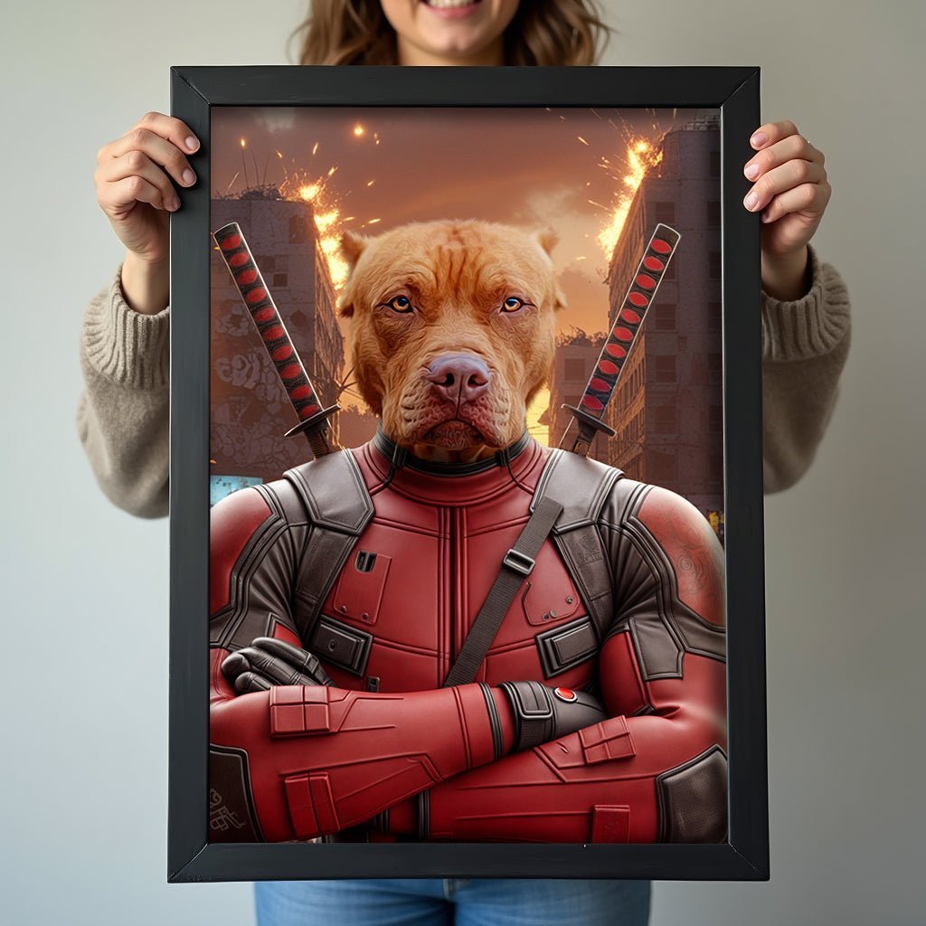 DeadPool Paw – Custom Pet Portrait - 1 Pet - Furr and Family