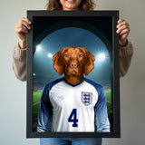 Declan Paw - fect – England Football Pet Art - 1 Pet - Furr and Family