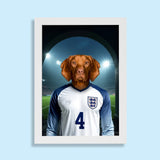 Declan Paw - fect – England Football Pet Art - 1 Pet - Furr and Family