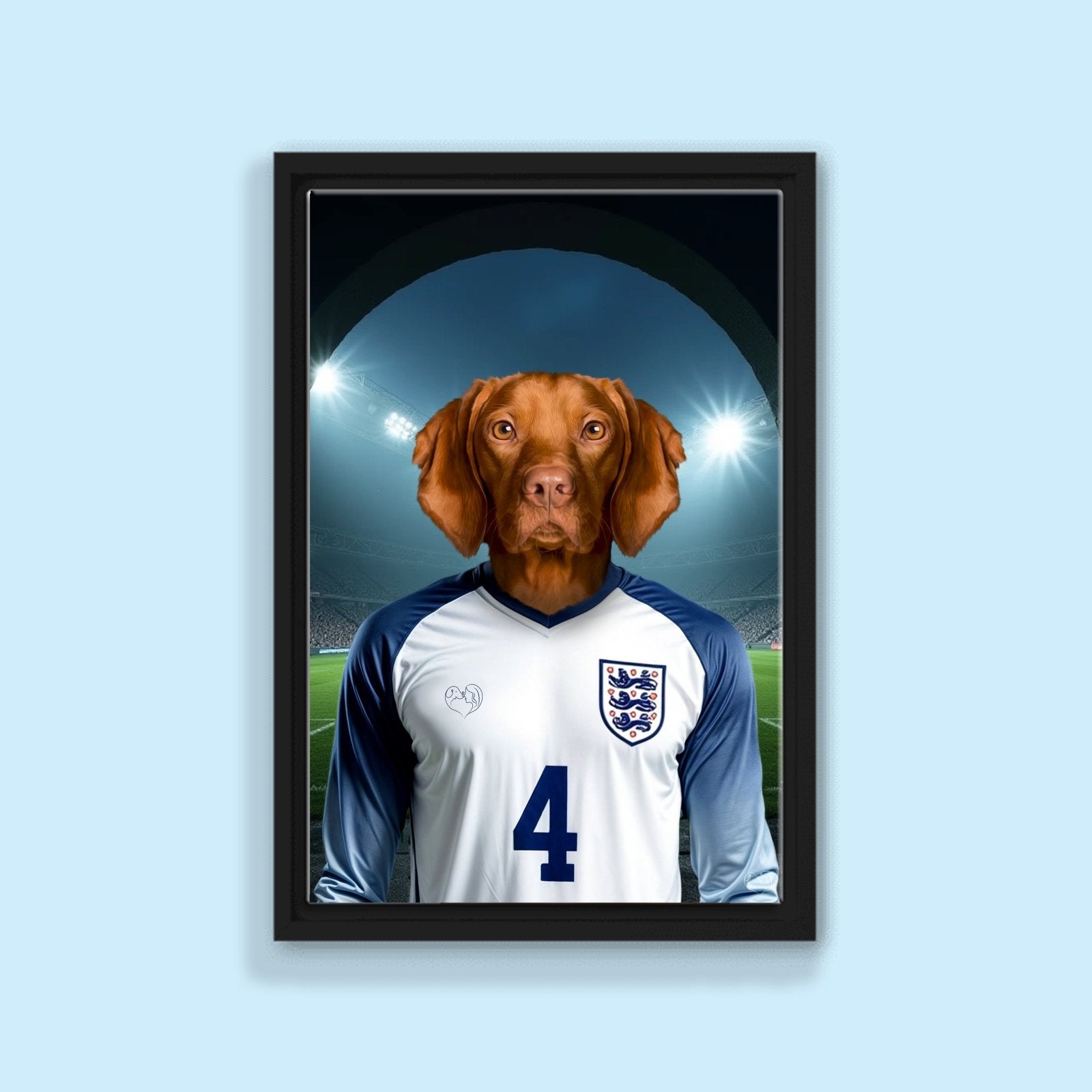 Declan Paw - fect – England Football Pet Art - 1 Pet - Furr and Family