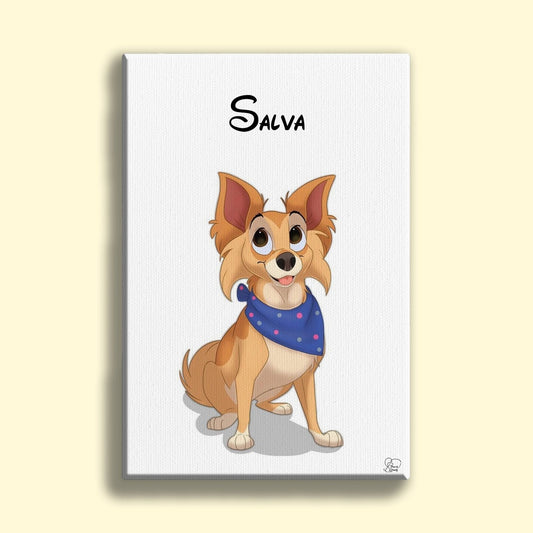 Disney Pet Art Style - Custom Pet Portrait - Disney Pet Portrait - 1 Pet - Furr and Family