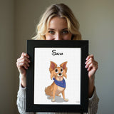 Disney Pet Art Style - Custom Pet Portrait - Disney Pet Portrait - 1 Pet - Furr and Family