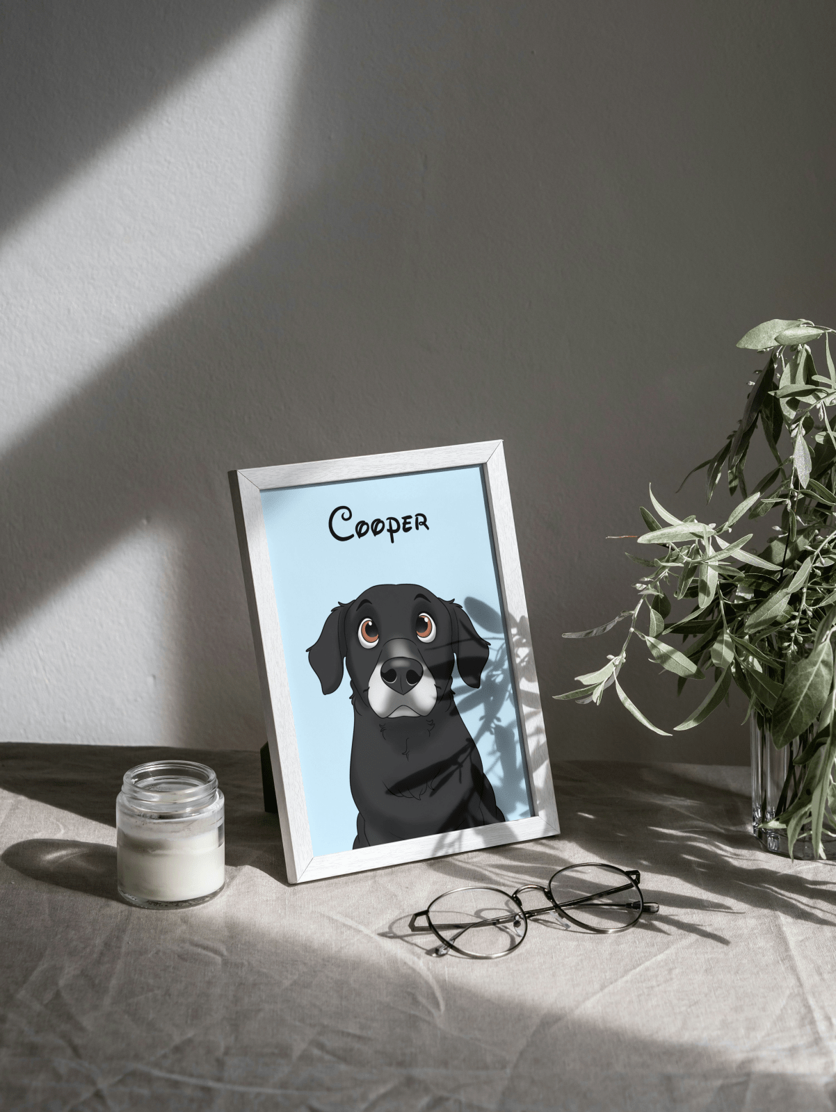 Disney Pet Art Style - Custom Pet Portrait - Disney Pet Portrait - 1 Pet - Furr and Family