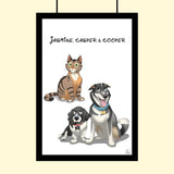 Disney Pet Art Style - Custom Pet Portrait - Disney Pet Portrait - 1 Pet - Furr and Family