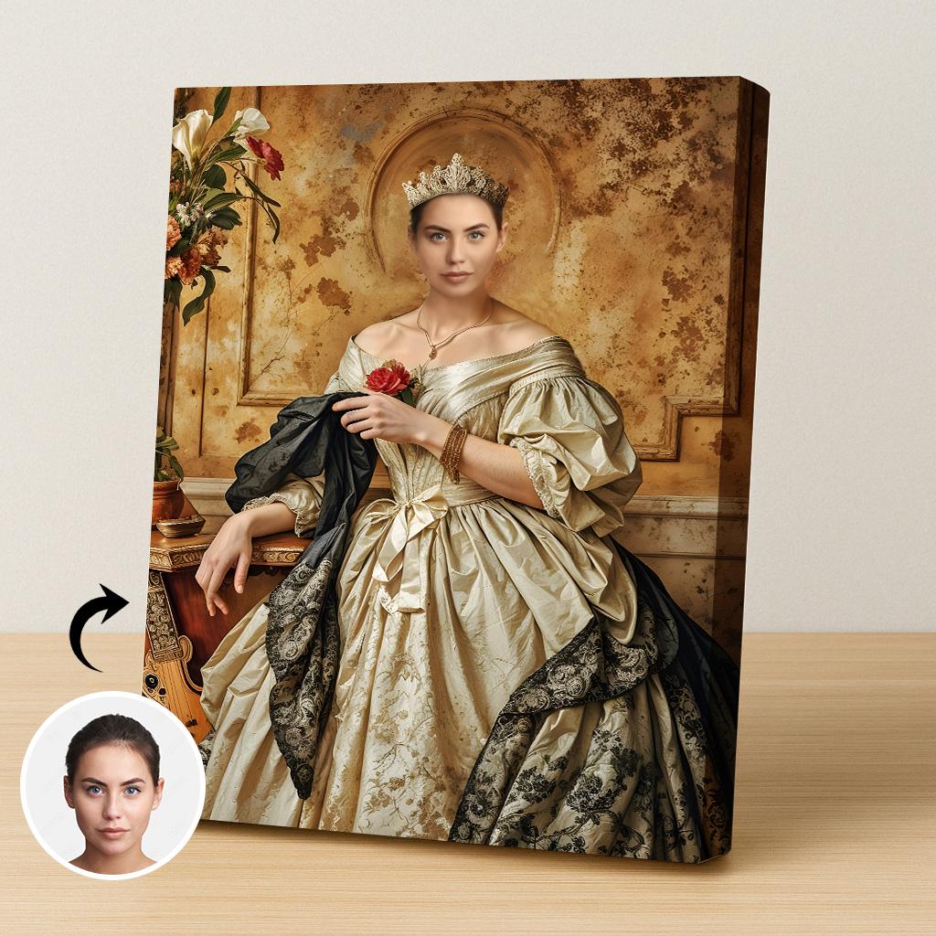 Elegant Victorian Renaissance Queen Portrait - Human Portrait - Female - Furr and Family