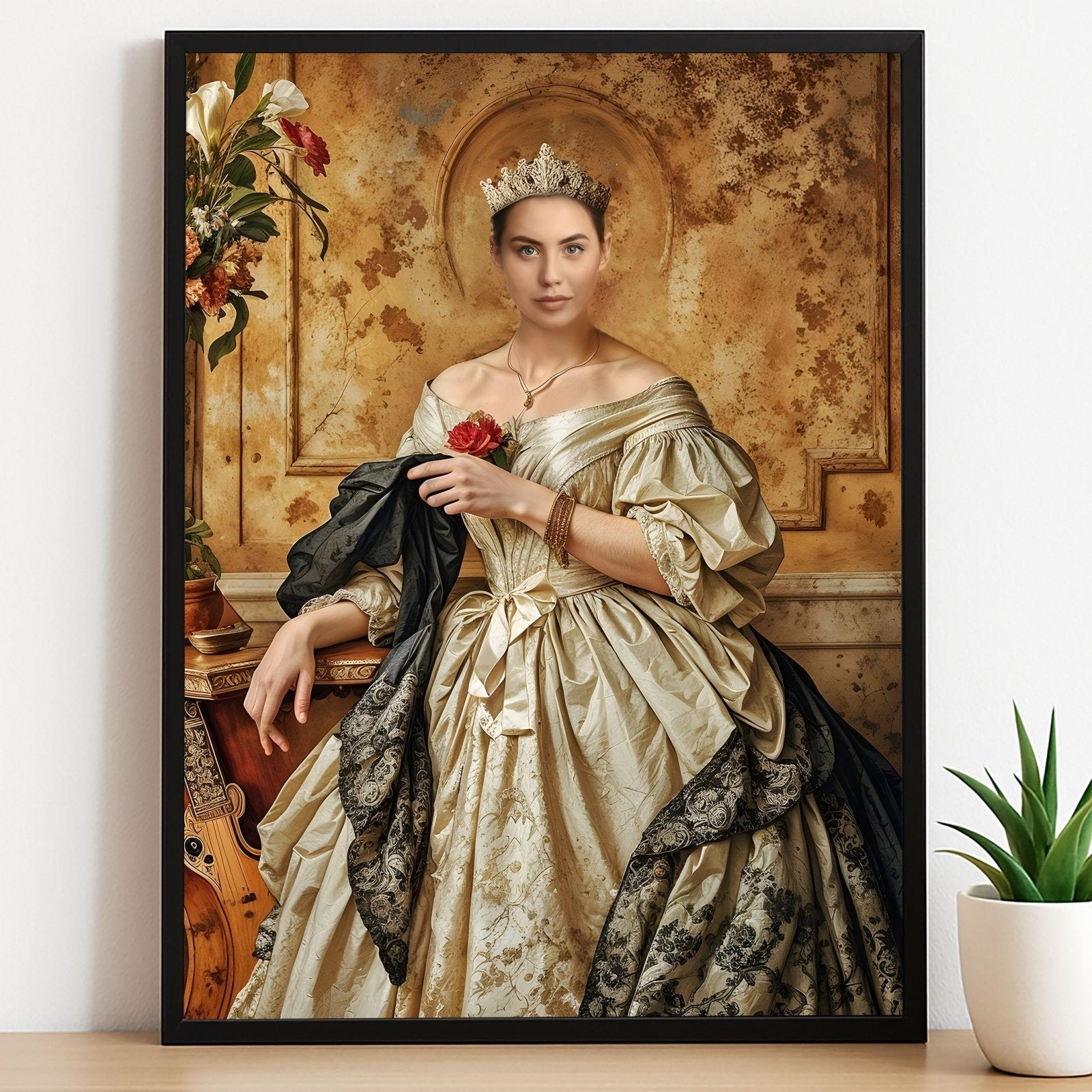 Elegant Victorian Renaissance Queen Portrait - Human Portrait - Female - Furr and Family