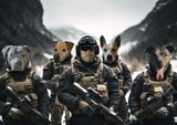 Elite Forces – Tactical Multi - Pet Portrait - 2 Pets - Furr and Family