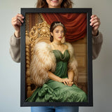 Emerald Green Renaissance Queen - Human Portrait - Female - Furr and Family