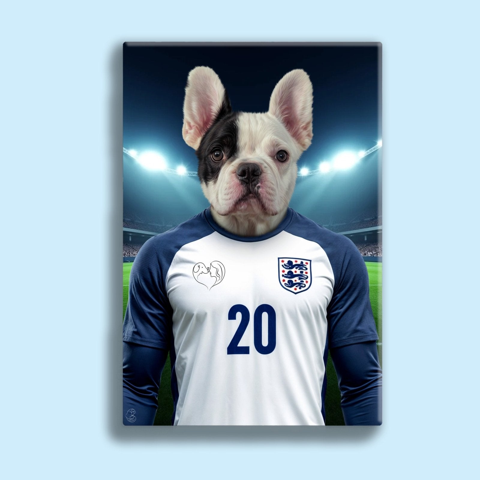 England’s Number 20 – Phil Foden Pet Portrait - 1 Pet - Furr and Family