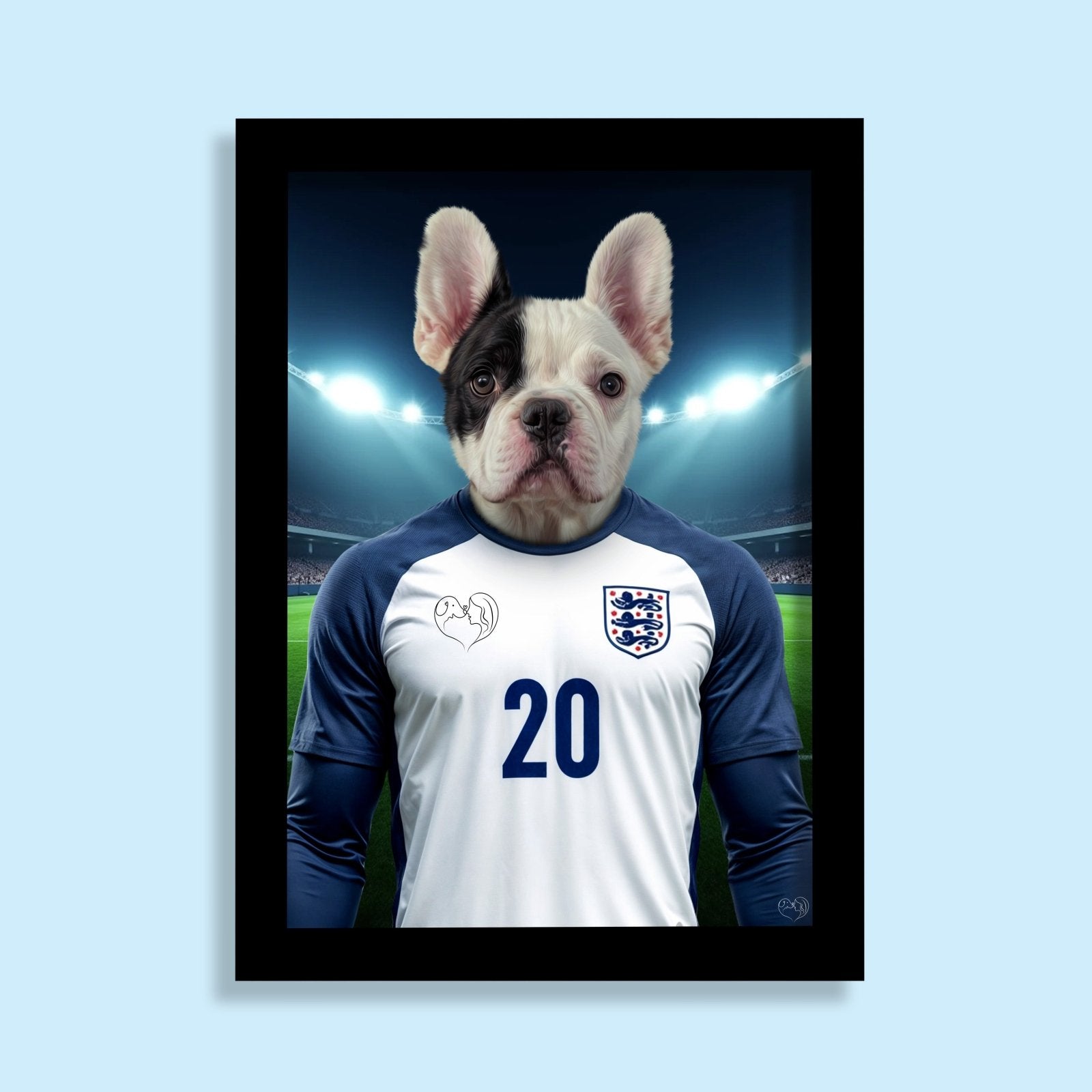 England’s Number 20 – Phil Foden Pet Portrait - 1 Pet - Furr and Family