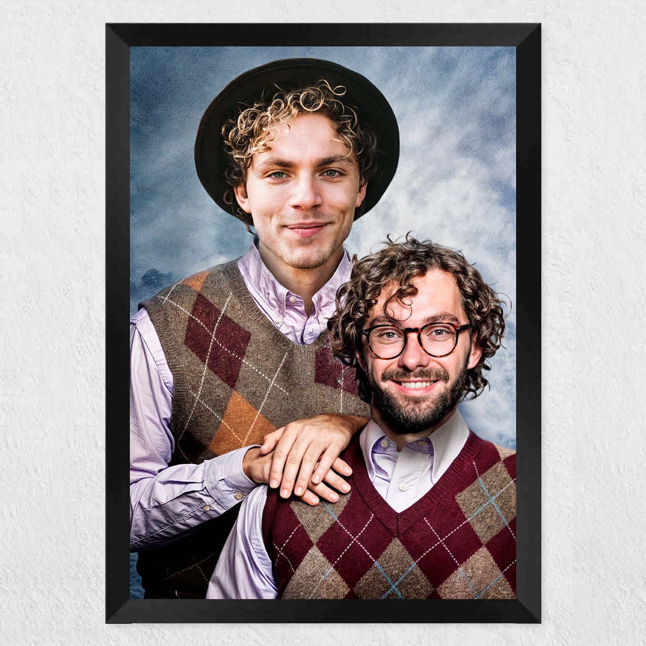 Father & Son - Custom Human Portrait - Human Portrait - human portrait - Furr and Family