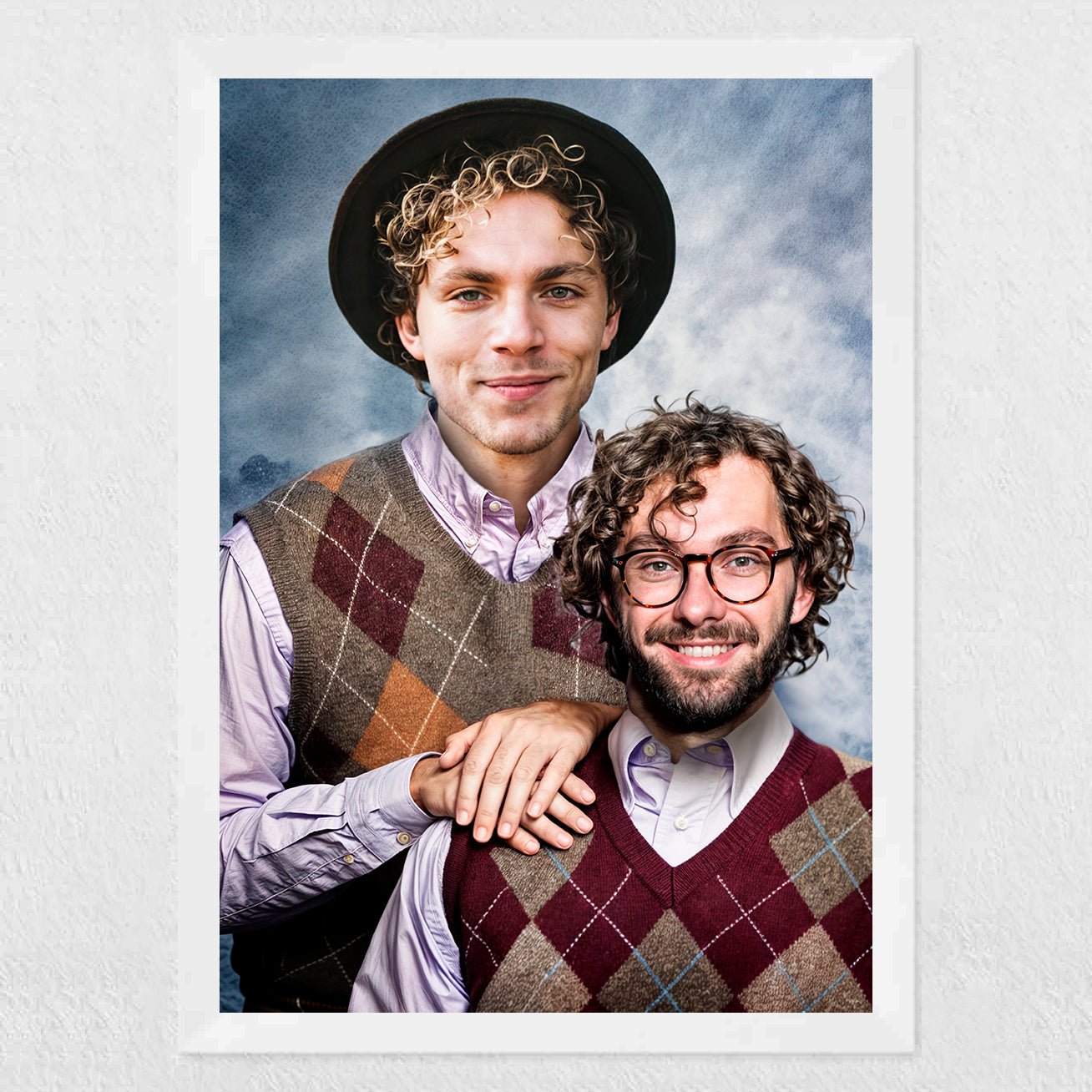 Father & Son - Custom Human Portrait - Human Portrait - human portrait - Furr and Family