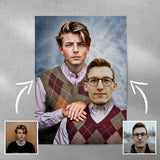 Father & Son - Custom Human Portrait - Human Portrait - human portrait - Furr and Family