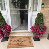 Personalized Doormat with Family Name – Custom Welcome Mat for Home, Housewarming & Wedding Gift