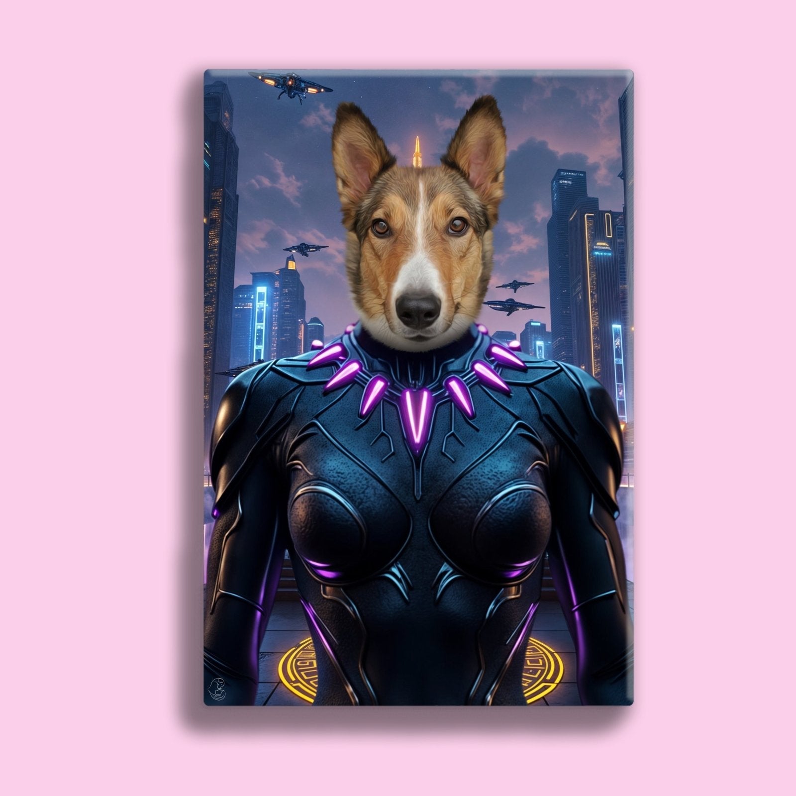 Female Black Panther - Custom Pet Portrait - 1 Pet - Furr and Family