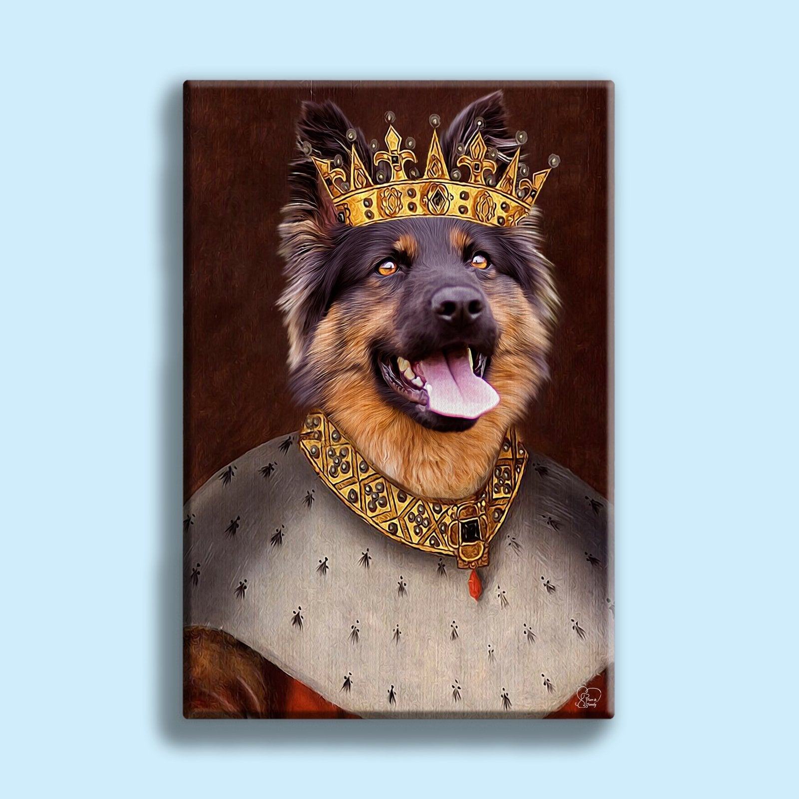 Furr King - Custom Pet Portrait - 1 Pet - Furr and Family