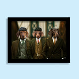 Gangster Trio - Peaky Blinder Pet Portraits - 2 Pets - Furr and Family