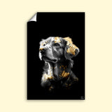 Gold Plated Pet Art - Custom Pet Portrait - 1 Pet - Furr and Family