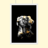 Gold Plated Pet Art - Custom Pet Portrait - 1 Pet - Furr and Family